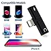 SKSTOR Headphone Jack Adapter 2 in 1 Splitter 3.5mm Cables Adaptor for [Charging and Music] Car Aux Cord Compatible with Phone8/8plus 7/Plus X max Support for iOS 12 or Later (Black)