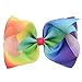 6 Pcs 8 Inch Large Colorful Bow Hairpin Girls Bows with Clip Hair Bows (Style 1)