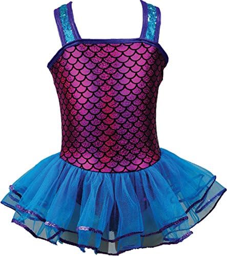 Reflectionz Girls Fuchsia / Turquoise Sequin Mermaid Tulle Skirt Tutu Dress #D4827 For Dance, Gymnastics, and Ballet (4)