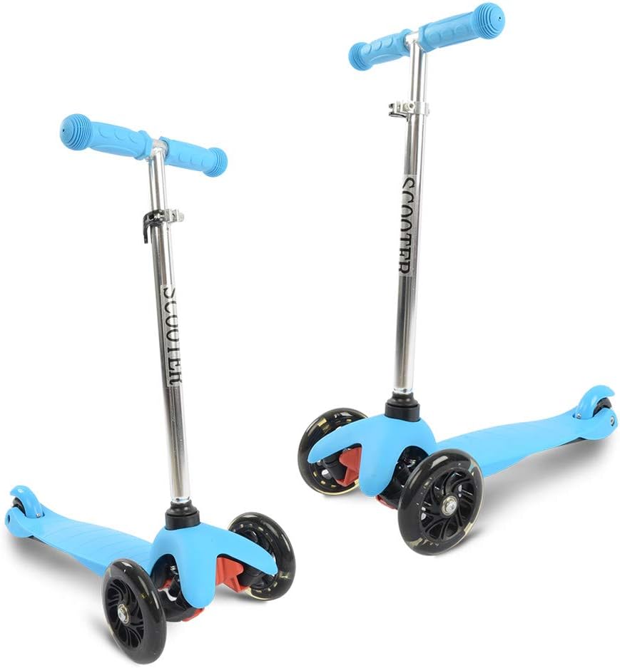 Ohana Kick Scooter for Adult Kids Folding Height Adjustable T bar 200mm Big PU Wheels Portable