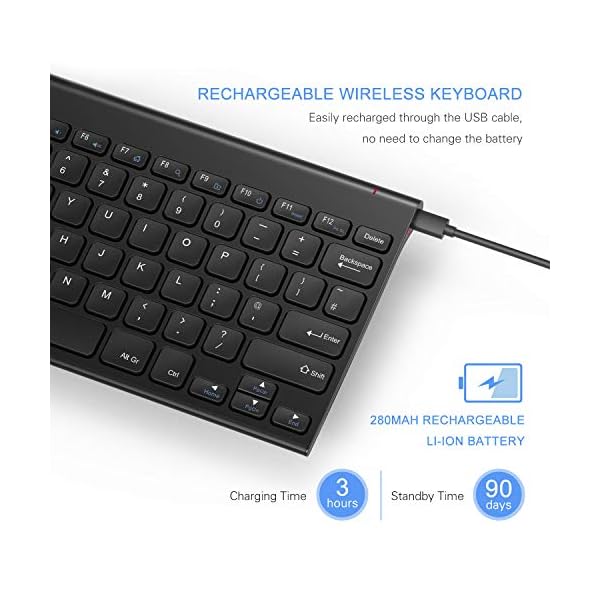 Wireless-Rechargeable-Keyboard-Jelly-Comb-KUS-009D-24GHz-Compact-Wireless-Keyboard-QWERTY-UK-Layout-Ultra-Slim-Portable-Black Wireless Rechargeable Keyboard, Jelly Comb KUS-009D 2.4GHz Compact Wireless Keyboard QWERTY UK Layout, Ultra Slim…