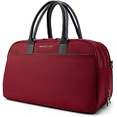 Nomad Lane Carry-On Luggage Duffel Bag, Durable & Lightweight Suitcase. Bento Bag, Personal Item Weekender Travel Bag for Men & Women, Bordeaux Berry