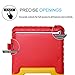 HDE Shock Proof iPad Case for Kids Bumper Cover Handle Stand for Apple iPad 2 iPad 3 iPad 4 (Red & Yellow)