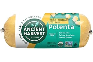 Ancient Harvest Organic Gluten-Free Heat & Serve Polenta, Ready to Eat, Vegan, No Refrigeration Required, Traditional Italian, (12) 18 Ounce Sleeves