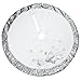 WEWILL 36'' Luxury Snowman Christmas Tree Skirt Silvery White Embroidered Snowflake with Satin Border Xmas Mat Party Supplies Decorations