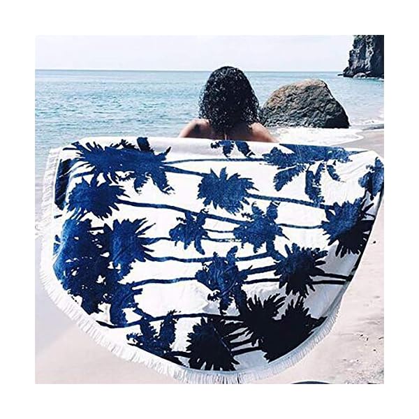 Toalla de playa redonda Hippie Ronda Tapiz de Mujer Ronda Mandala Beach con flecos Toalla Yoga Mat Bohemian mantel | DeHippies.com
