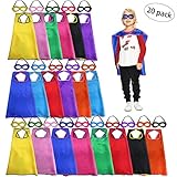 Kids Super Hero Capes Bulk with Masks for Boys Girls Superhero Party Supplies