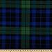 WinterFleece Green/Blue/Black Watch Plaid Fabric By The Yard