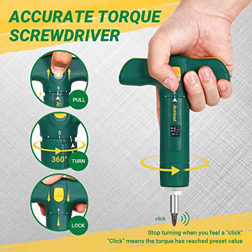 Torque Screwdriver, Tshape Torque Wrench that Wide Range 1575 Inch Pound in 1 Increment, 12