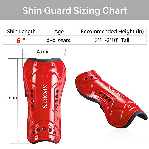 image for Kalovin 2 Pairs Youth Soccer Shin Guards, Kids Soccer Shin Pads, Light