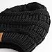 Winter Real Fur Pom Beanie Hat Warm Oversized Chunky Cable Knit Slouch Beanie Hats for Women