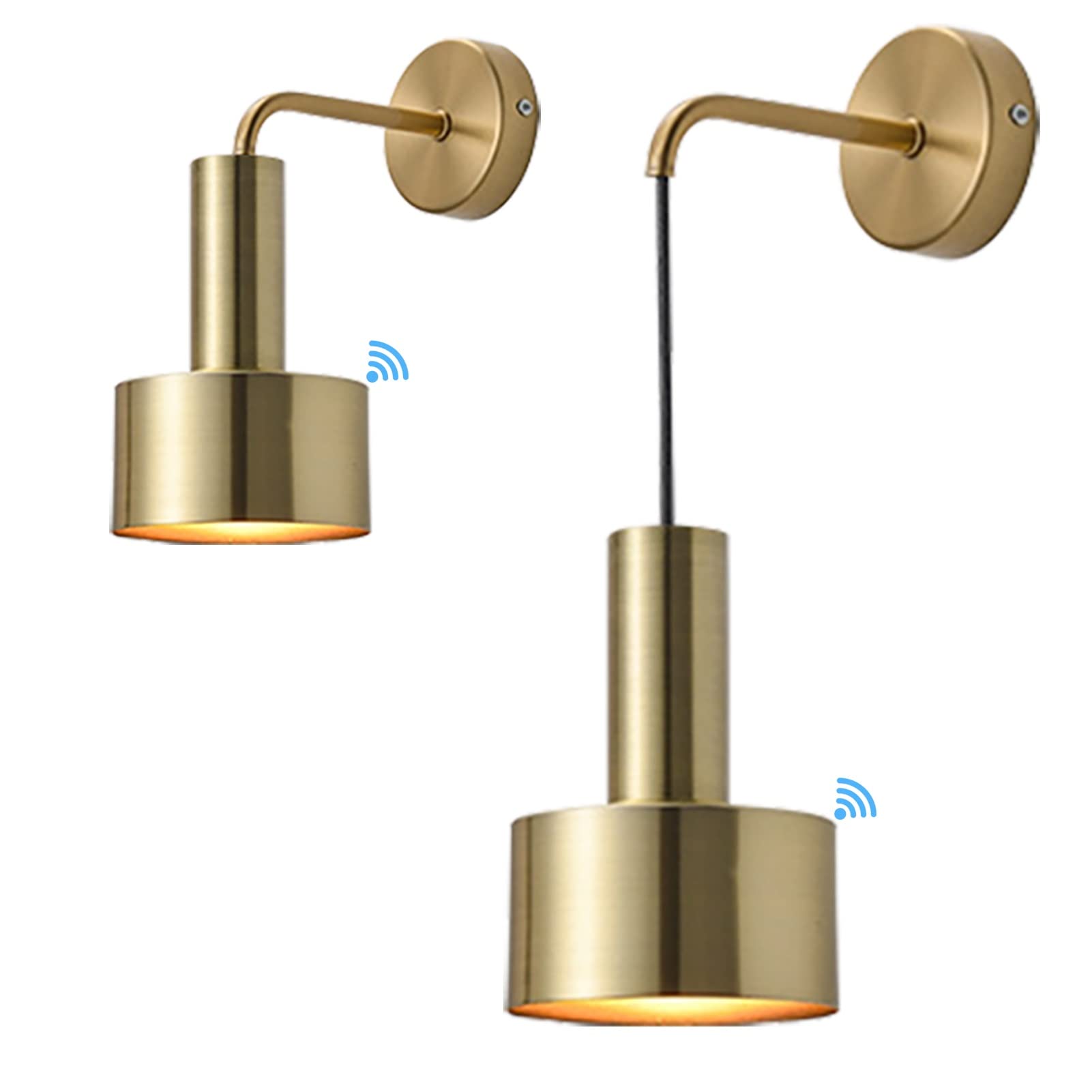 Photo 1 of Battery Operated Wall Sconce Set Of 2,wall Lights Without Wiring,With Remote Control And Rechargeable Light Bulbs,wall Mounted Lamp,battery Powered Modern Wireless Wall Sconces Wall Lighting Indoor (