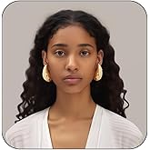 Tear Drop Earrings Dupes Extra Large/Small For Women, 𝟏𝟖𝐤 Gold Plated Hollow Chunky Hoop Hypoallergenic Lightweight Hollow Waterdrop Earring Fashion Elegant Gift Jewelry