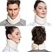 Velpeau Neck Brace -Foam Cervical Collar - Soft Neck Support Relieves Pain & Pressure in Spine - Wraps Aligns Stabilizes Vertebrae - Can Be Used During Sleep (Enhanced, Milk-White, Medium, 3″)