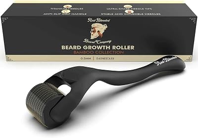 Red-Blooded Beard Roller 0.5mm Titanium Microneedle for Beard Growth & Hair