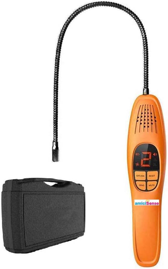 amiciSense LD-200 Rechareable Refrigerant Halogen Gas Leak Detector with Advanced Sensor and Sound Detection