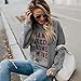 Amlaiworld Junior Girl Shirt Back to School Letter Print Tops Round Neck Long Sleeve Casual Sweatshirt Pullover Graythumb 2