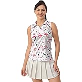 Dtuivit Women's Sleeveless Golf Top Golf Shirts Funny Golf Apparel Athletic Golf Moisture Wicking Sleeveless Polo Shirt