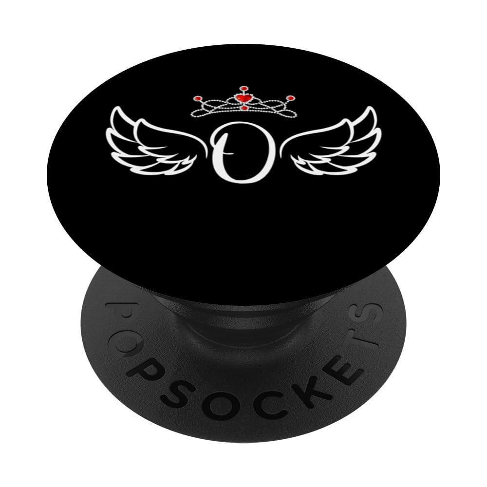 O Letter Queen O Letter O Crown Capital Alphabet O Monogram PopSockets Swappable PopGrip