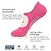 Yoga Socks Non Slip Skid Pilates Ballet Barre with Grips Cotton For Women Men (Rose&black)
