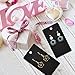 Coopay 200 Pieces Earring Display Card Earring Card Holder Blank Kraft Paper Tags for DIY Ear Studs and Earrings,3.5 x 2 Inches (Black)