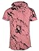 SCREENSHOTBRAND Mens Hip Hop Longline Premium Tee - Pullover Hooded Fashion T-shirt w/Side Zipper