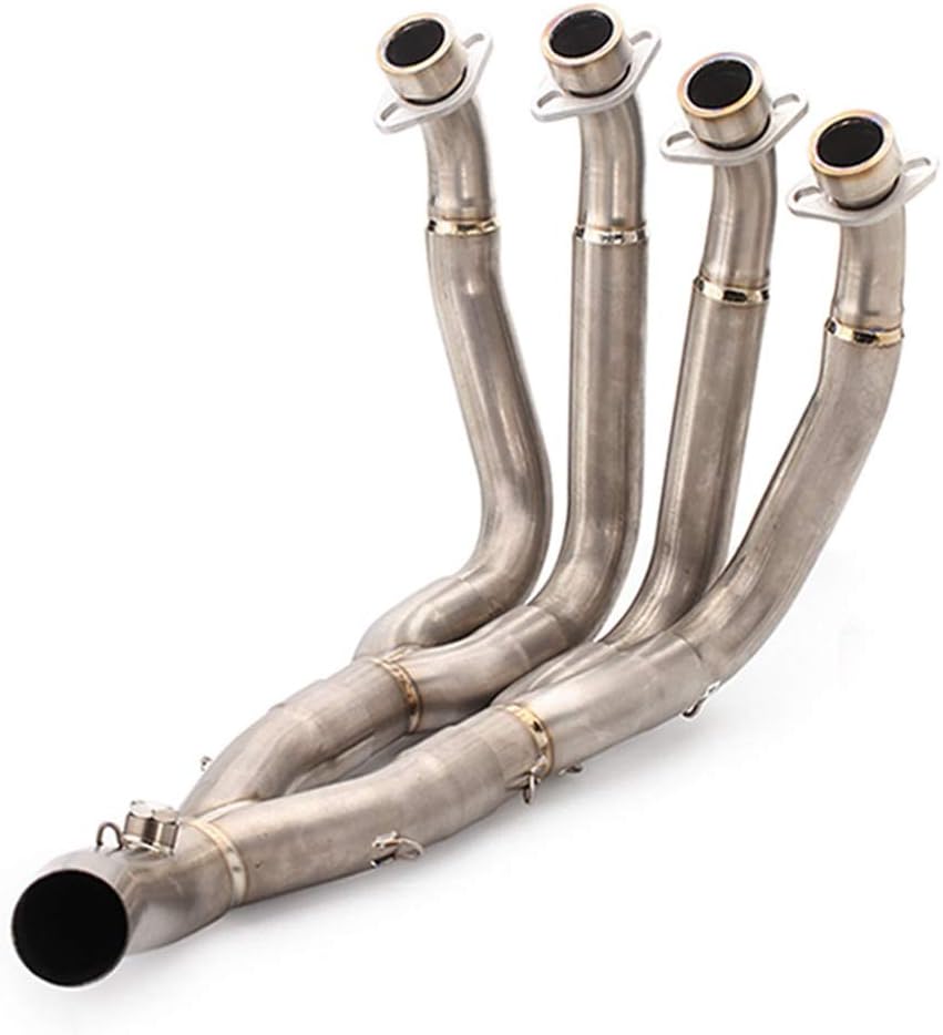 Exhaust Pipe - Motorcycle middle exhaust pipe, Modified SC exhaust pipe for Yamaha YZF-R6 (Color : R606/16titaniumFront section)