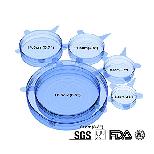 Green Kitchen Silicone Stretch Lids for Bowls,Pots,Dishes Food Covers,Reusable Food Wrap Covers for Various Sizes Kinds of Container and Food Saver - Thumbnail 3