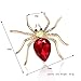 Red Rhinestone Spider Pin Women's Crystal Rhinestone Animal Insect Spider Brooch Pin Birthday Wedding Gift Mother's Day Brooches and Pins