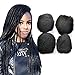 YONNA Hair 4pcs/lot Tight Afro Kinky Bulk Hair 100% Human Hair For DreadLocks,Twist Braids Off Black #1B 10 inch