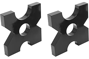 Set of Compatible for Arbor Press Plates for 20 Ton and 32 Ton Shop Press, H-Frame with 4 Notches, 7.09 X 7.09 X 0.98 Inches.