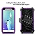 S6 Edge Plus Case, BENTOBEN S6 Edge+ Holster Case Cover - Dual Layer [Heavy Duty] Rugged Armor Protective Case Cover with Kickstand and Belt Swivel Clip for Samsung Galaxy S6 Edge Plus Case - Purple
