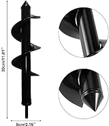 Molinter Garden Auger Drill 4cm x 22cm, Steel Hole Excavator Tool view 3