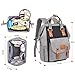 Diaper Bag Backpack-Multifunction Travel Back Pack, Waterproof Maternity Baby Nappy Changing Bags for Mom and Dad, Large Capacity And Stylish, Durable Baby Nappy Bags Organizer for Baby Care - Gray