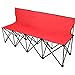 Crown Sporting Goods 6-Foot Portable Folding 4 Seat Bench with Seat Backs & Carry Bag – Great Team Bench for Soccer & Football Sidelines, Tailgating, Camping & Events