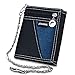 Boy Canvas Sport Wallet, OURBAG Men Casual Trifold Short Wallets Fashion Purse with Chain Black
