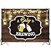 Funnytree 7x5FT Baby is Brewing Party Photography Backdrop for Baby Shower Birthday Banner Glitter Rustic Wood Background Photo Booth