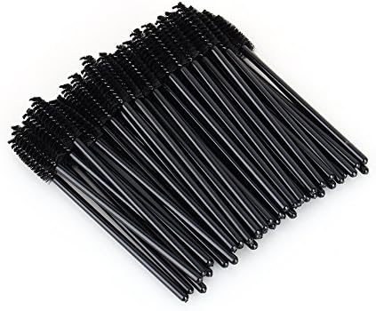 BuyerKit(TM) 50pcs/Lot Make Up Brush Pink Synthetic Fiber One-Off Disposable Eyelash Brush Mascara Applicator Wand Brush Cosmetic Makeup Tool