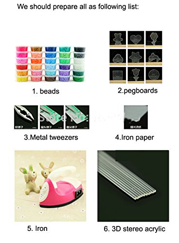 Free Shipping 1000pcs Clear Perler Beads Great KID Fun Christmas Decorating ,Gift