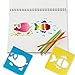 SUBANG 30 Pieces Painting Stencil Plastic Animal Drawing Spraying Templates for Kids Crafts, Five Different Patterns of Painting Templates,Washable Template for School Projects