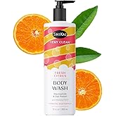ShiKai Very Clean Body Wash (Fresh Citrus, 12 oz) | Hydrating Gel Cleanser for Dry Skin | With Niacinamide, Oat Protein, Vitamins C & E