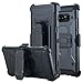 Galaxy Note 8 Case, Lontect Full-body Rugged Holster Case [Kickstand] Heavy Duty Dual Layer Combo Cover case with Locking Belt Swivel Clip for Samsung Galaxy Note 8 - Black
