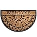 Milliard Decorative Half Round Heavy Duty Coco Fiber Outdoor Entrance 'Welcome' Doormat - 18in.x30in.