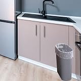 Caxmtu 10L Small Plastic Trash Can with Handles 2 Pack Grey view 6