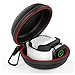 Greatfine Compatible with Apple Watch Charger Dock Airpods Charging Case, iWatch Charger Storage Bag Hard Protective Travel Case with Keychain Compatible with Apple Watch Series 1 2 3 38mm 42mm