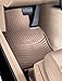 BMW 5 Series (E39) Genuine OEM All-Season Beige (Light Brown) Rear Floor Mats (Fronts Pictured) for 1997-2003 (Set of 2)