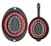 Juvale Collapsible Colander/Silicone Pasta & Vegetable Strainer - 2 Piece Set - Red, Small: 7