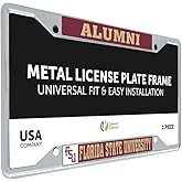 Desert Cactus Florida State University Car Accessories FSU Seminoles Metal License Plate Frame for Front or Rear of Car (Alumni FSU Red)