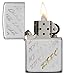 Zippo Logo Pattern Pocket Lighter, Brushed Chrome