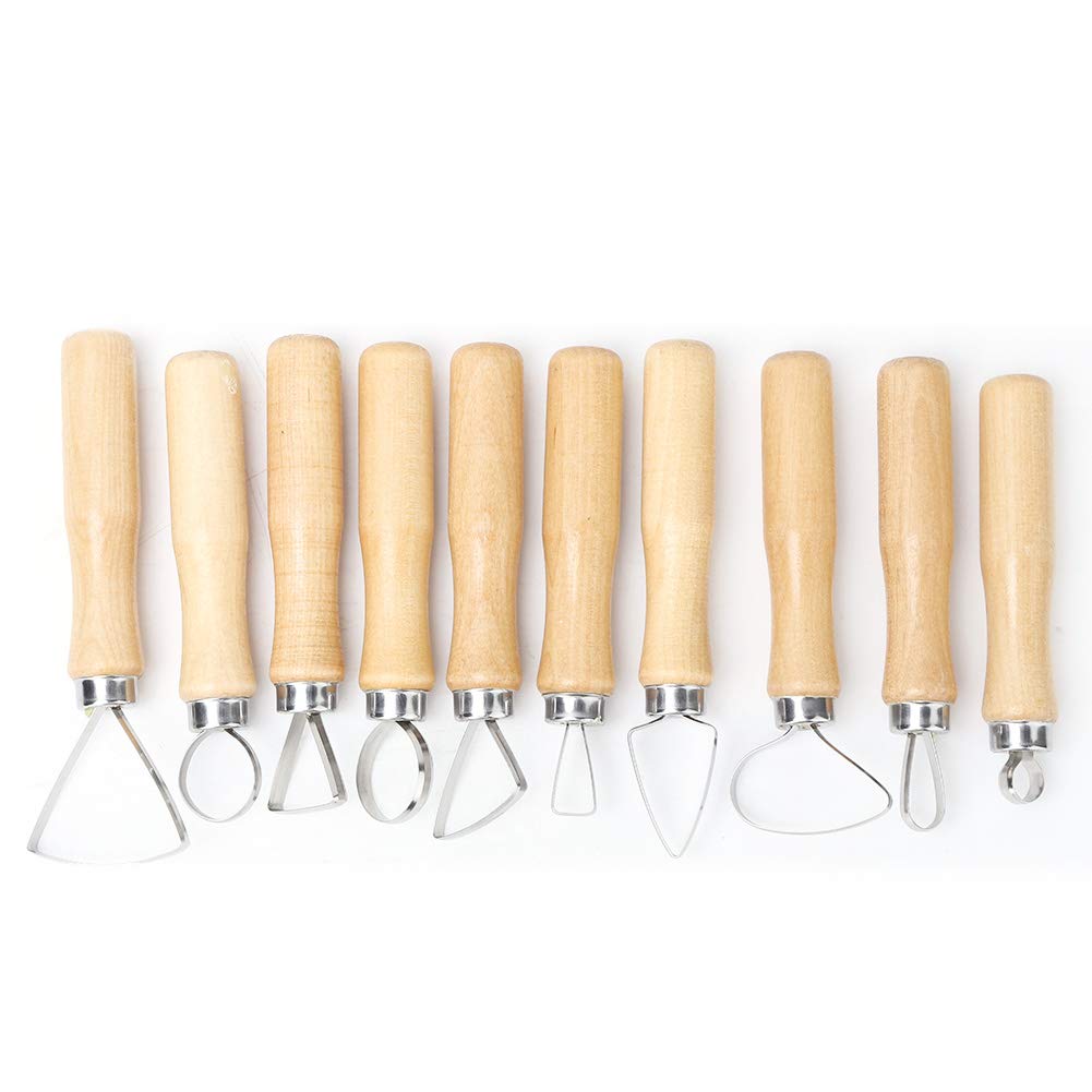 10 Pcs Ceramic Clay Tools Pottery Sculpting Carving Tool Set, Clay Pottery Sculpture Wax Soap Modelling Carving Tools, DIY Clay Carving Kit